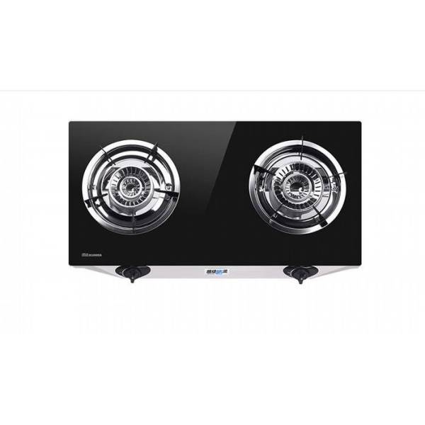 Buy Xunda 2-N5-M75 Black Glass Gas Cooker 2 Burner in Cyprus
