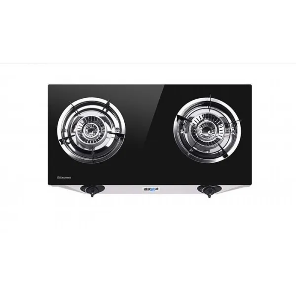 Buy Xunda 2-N5-M75 Black Glass Gas Cooker 2 Burner in Cyprus