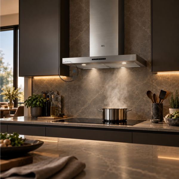 AEG Chimney Cooker Hood 60cm Inox – DBB5660HM in Luxury kitchen