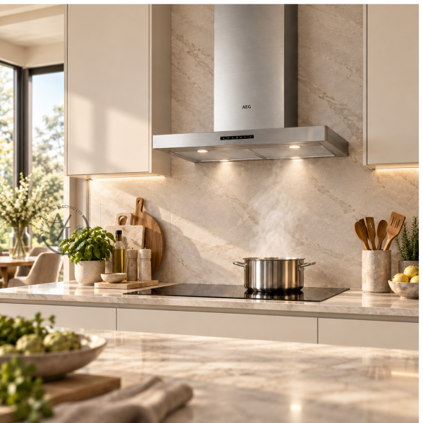 AEG Chimney Cooker Hood 60cm Inox – DBB5660HM in Luxury kitchen Kyriakos Electric