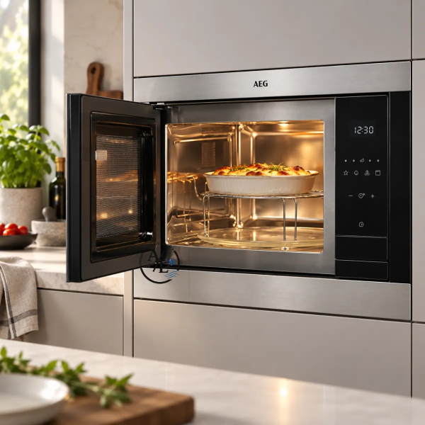 Built-In Microwave with Grill AEG MSB2547D-M 25L 900W – Inox Kyriakos Electric