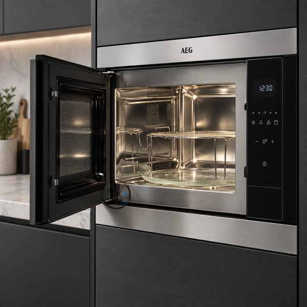 Built-In Microwave with Grill AEG MSB2547D-M 25L 900W – Inox l interior