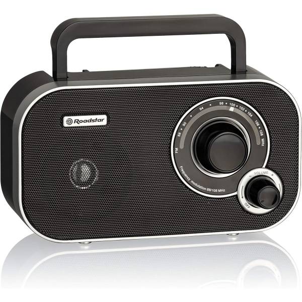 Roadstar TRA-2235 Portable Radio – FM Tuner, AC/Battery Powered, Compact & Lightweight