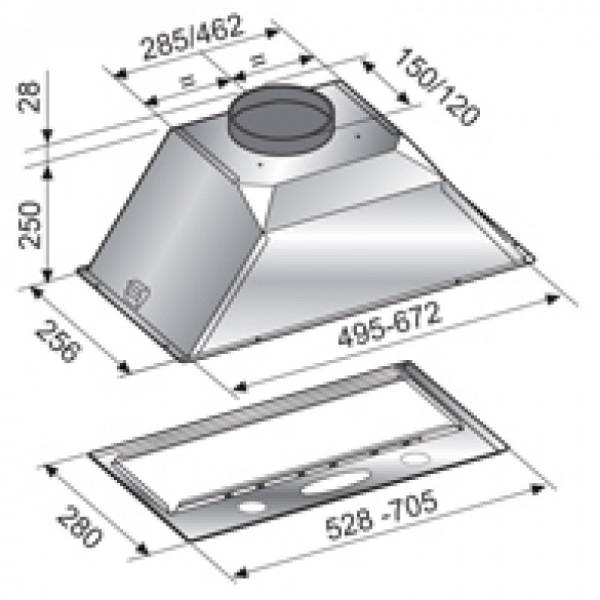 Elitair Tecnowind Beetle 60cm Built-in Extractor Hood - Image 2