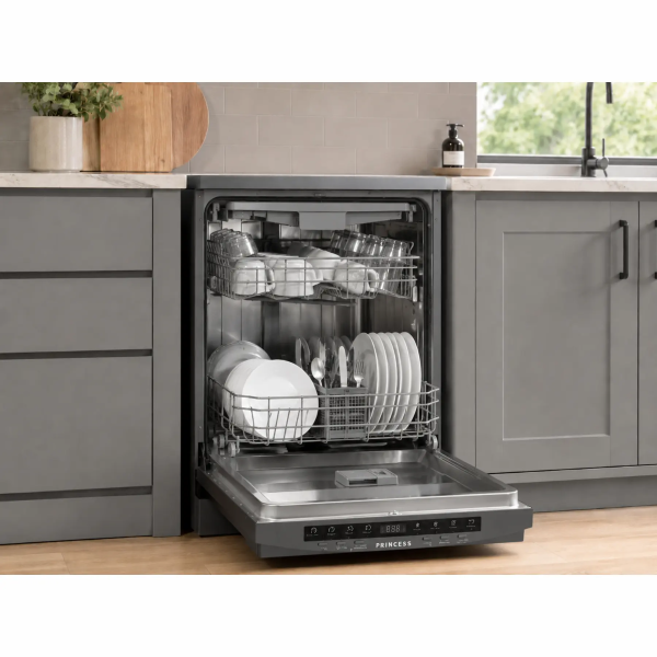 60cm Inox dishwasher 13 place settings Princess DWS13ES (1)