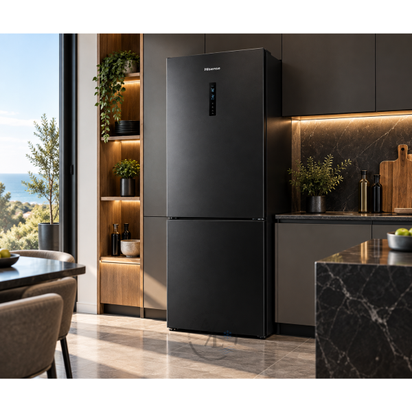 Hisense RB645N4BFE Combi Refrigerator – 495L Black - Image 3