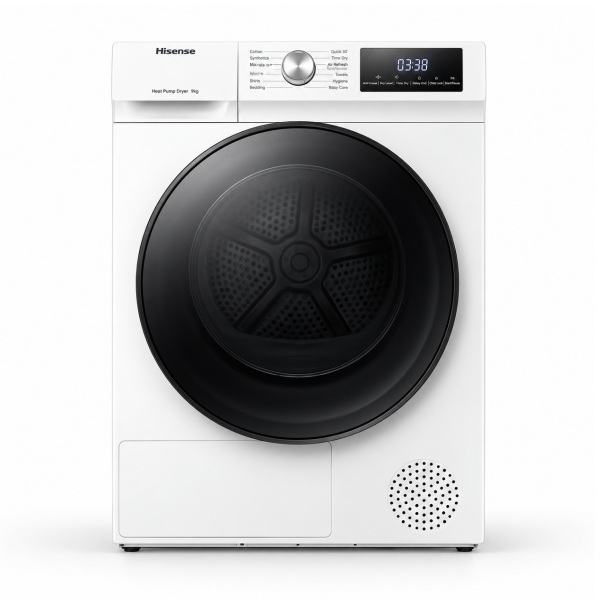 Hisense DHQA902U 9kg heat pump dryer front view