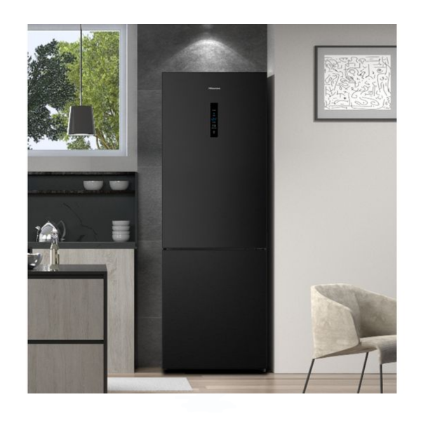 Hisense RB645N4BFE Combi Refrigerator – 495L Black No Frost