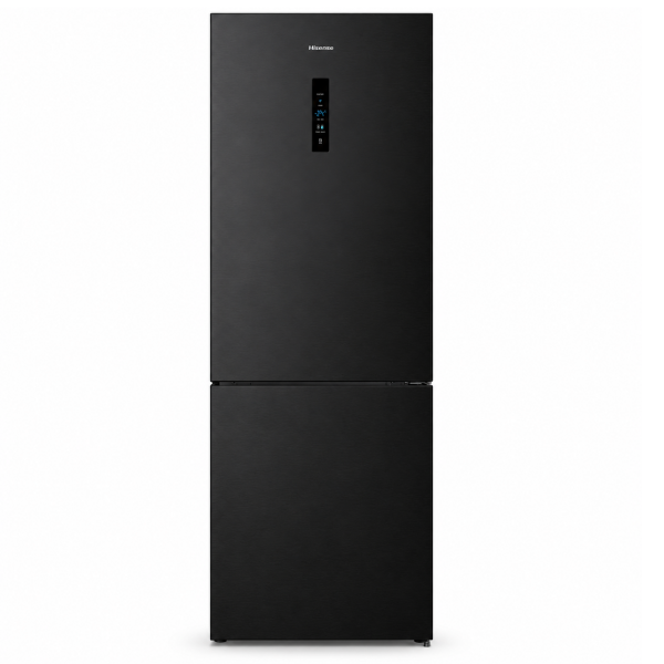 Hisense RB645N4BFE large black combi refrigerator Kyriakos Electric