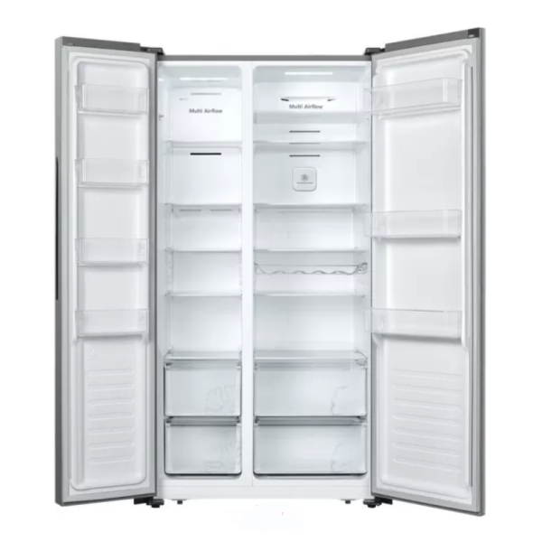 Hisense-RS677N4BIE-519L-side-by-side-fridge-freezer-inox.