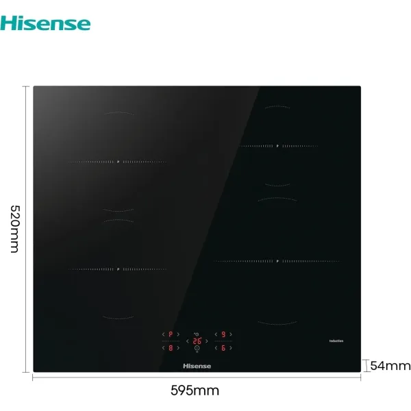 Hisense HI6401BSC induction hob black glass