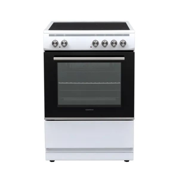 DAEWOO F6EV19WM1 freestanding full electric cooker white front view