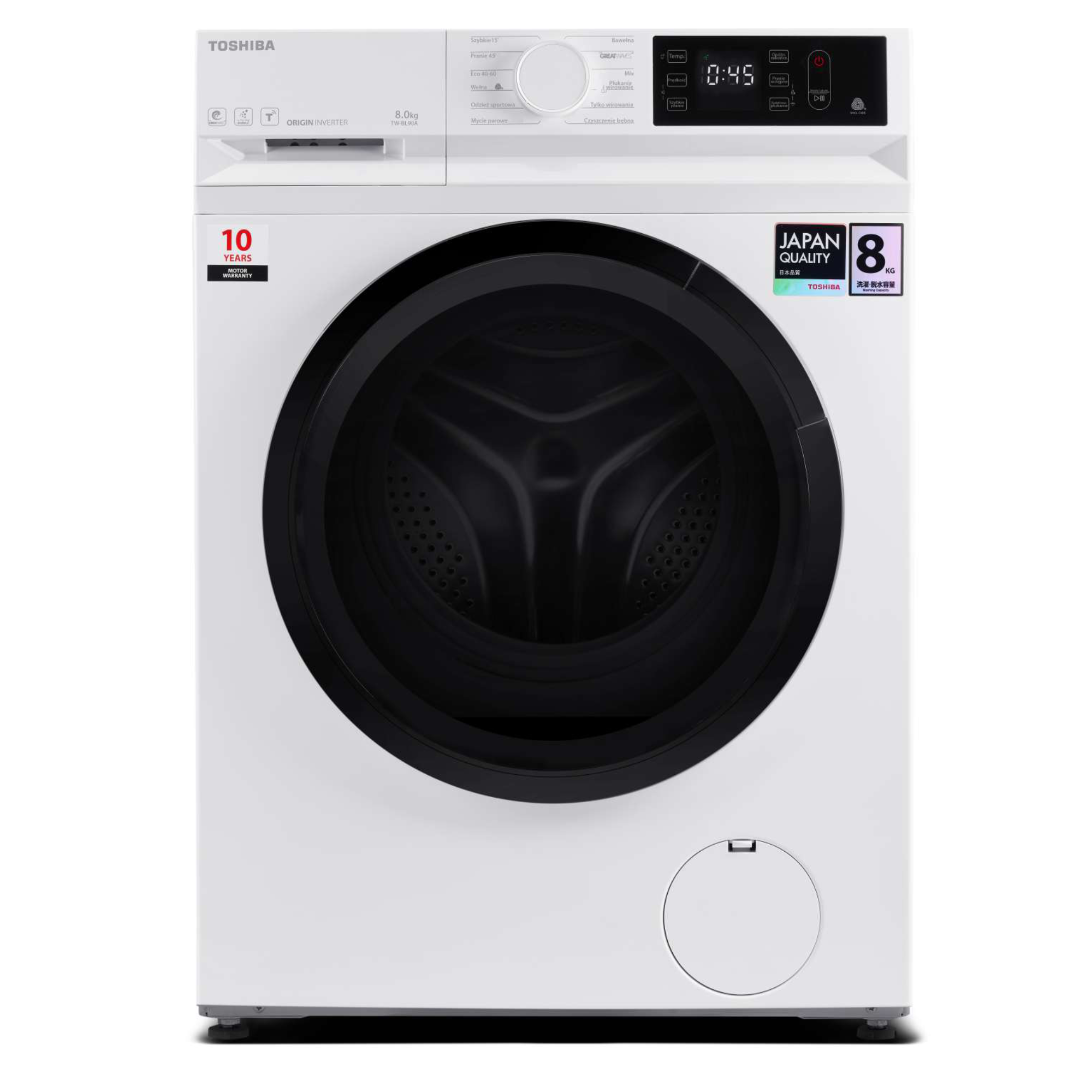Toshiba 8kg Washing Machine 1400 RPM BL90A4CY(WK)