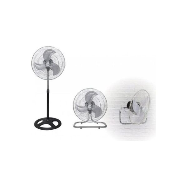 Metal Floor & Wall Standing Fan (3 In 1) 90W -(FS-45)