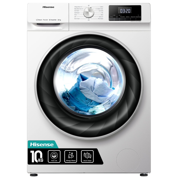 Hisense-WFOA1014EVJWM-10kg-Washing-Machine-front-view