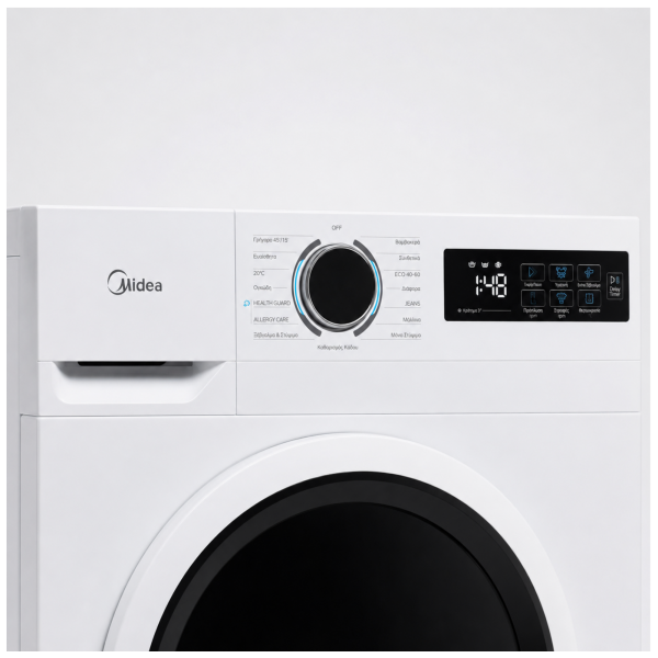 Midea MF110W80BA10_W-CY washing machine control panel and digital display