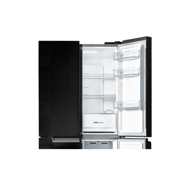 VOX-MD6110BGE-4-Door-Refrigerator-Black-Glass-Finish-No-Frost