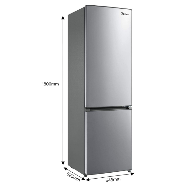 Midea MDRB380FGE02A Refrigerator 270L No Frost Inox dimension