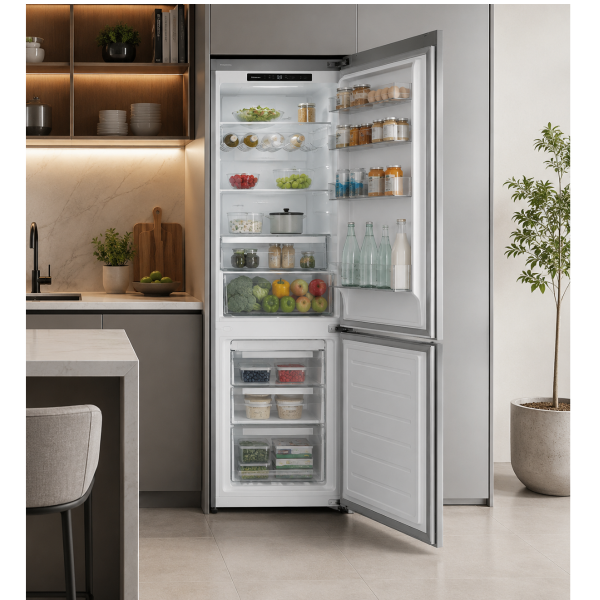 Refrigerator 495L Inox Hisense RB645N4BIE open door