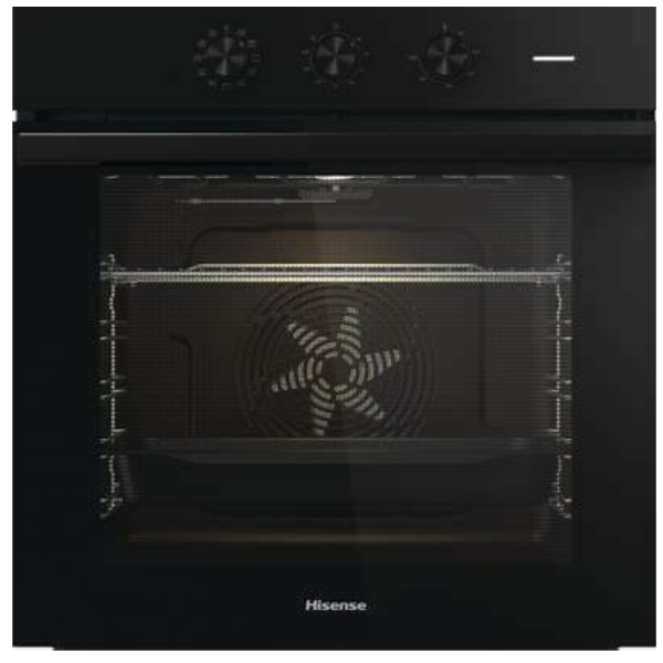 Hisense-BIV62111AB-77L-built-in-electric-oven-black-front-view