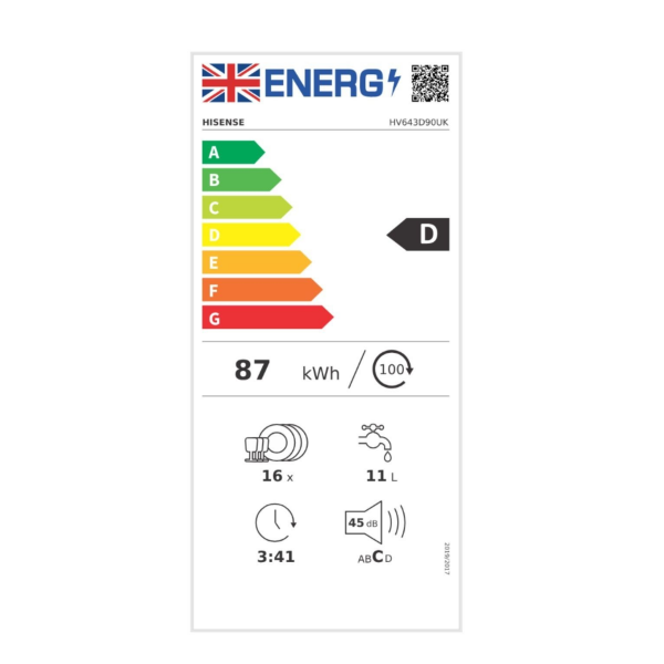 Hisense-HV643D90-EU-Energy-Label-Dishwasher-Class-D-14-Place-Settings