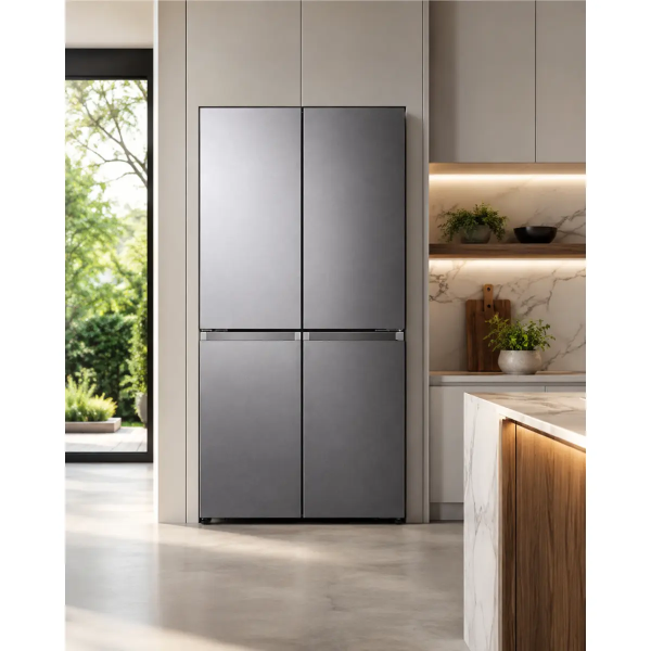Hisense RQ758N4SBSE 4-Door Refrigerator 609L – Inox in modern kitchen