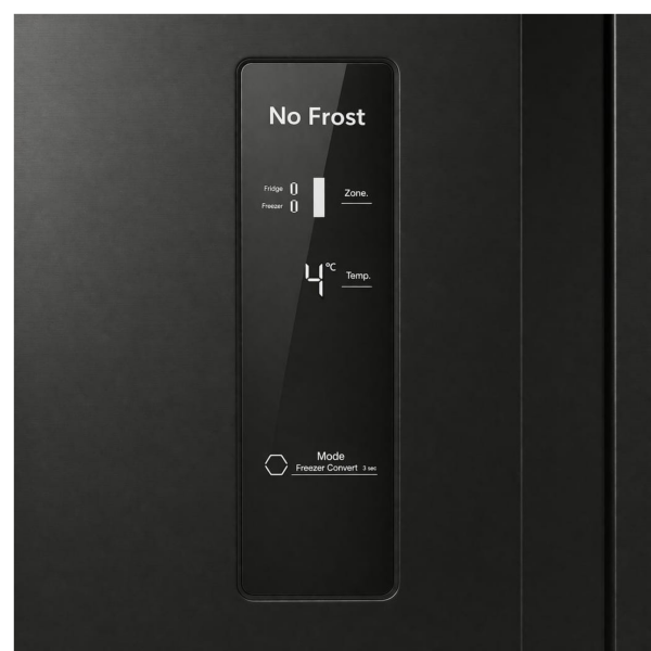 Hisense-RS711N4WFE-side-by-side-refrigerator-No-Frost-LED-display-black
