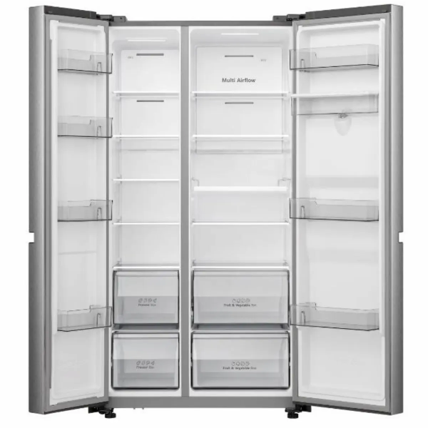 Hisense RS840N4WCE Side-by-Side Refrigerator with Open Doors