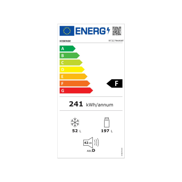 Hisense-RT327N4AWE-EU-Energy-Label-Refrigerator-Class-E
