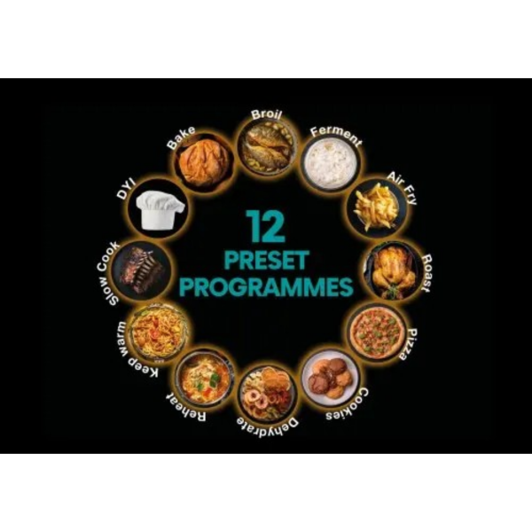 Hisense-HOM30AF-Mini-Oven-12-preset-programs.