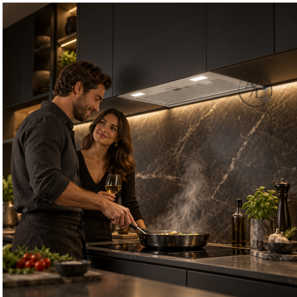 LIGMAR Built-In Hood 52cm Inox 785 m³h F2152F22D21W8 in kitchen