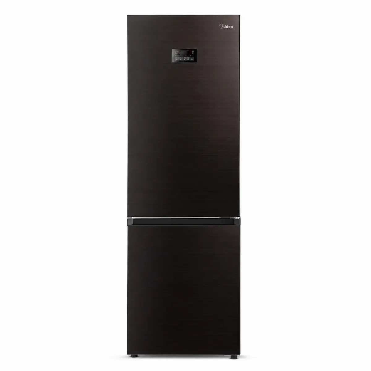 Midea MDRB521MIC45 Dark Inox fridge freezer 378L front view