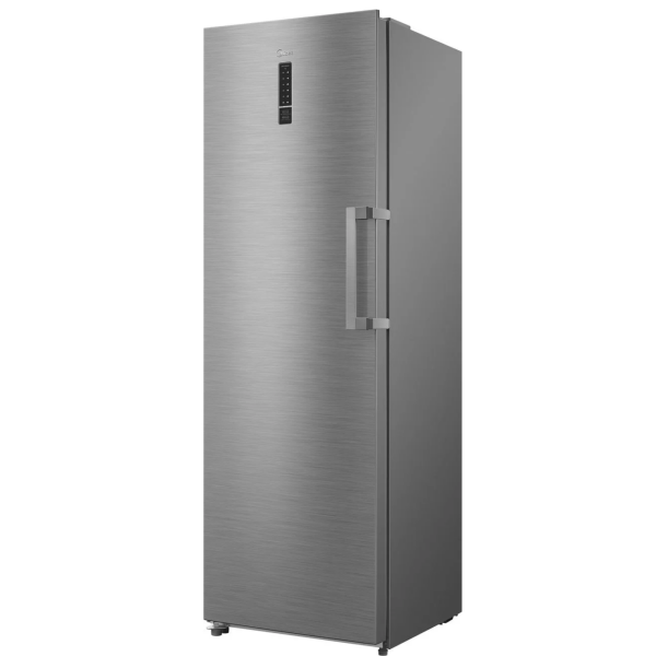 Midea-MDRU385MTE46-upright-freezer-272L-inox-in-Cyprus-angled-view