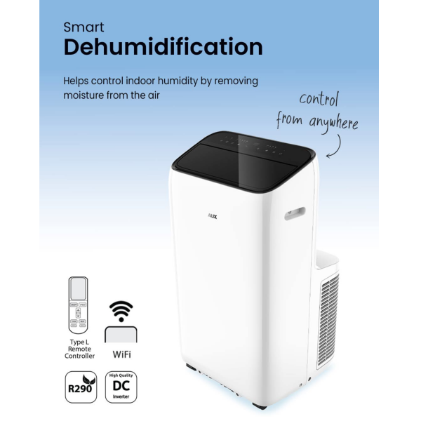 AUX Portable-M 12000 BTU Portable Air Conditioner is a practical mobile cooling solution for homes, offices