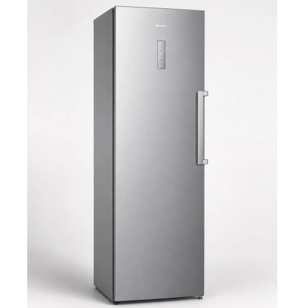 Hisense FV354N4BIE 274L Inox Upright Freezer Side View