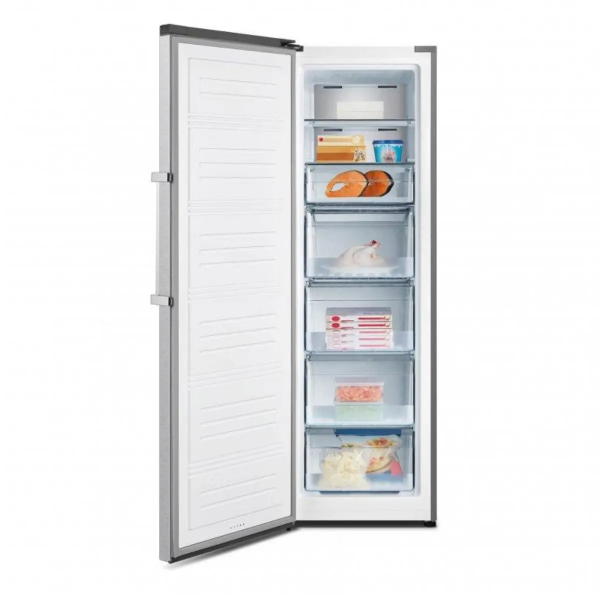 Hisense FV354N4BIE Upright Freezer 274L Inox Open Door
