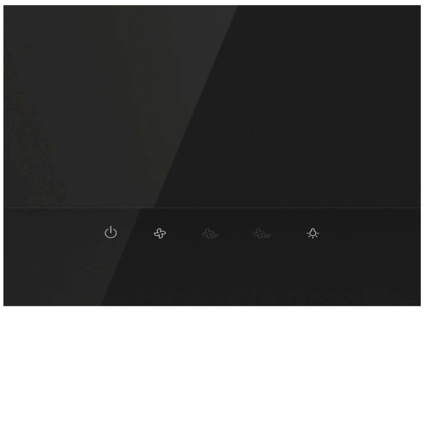 Hisense-MH9INBG-black-chimney-hood-with-touch-control