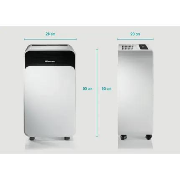 HISENSE D16CW dehumidifier dimensions 28 x 50 x 24.5 cm