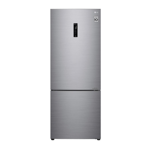 LG GBB566FZHMN Refrigerator Freezer 500L Total No Frost Inox front view in Cyprus