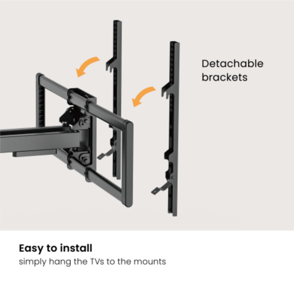 Matestar MAT81-466 full motion TV wall bracket in Cyprus