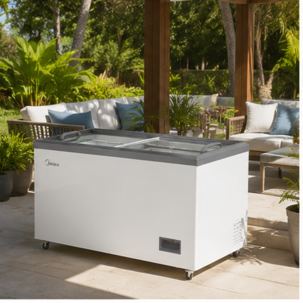 Midea commercial freezer for kiosk restaurant café and pool bar