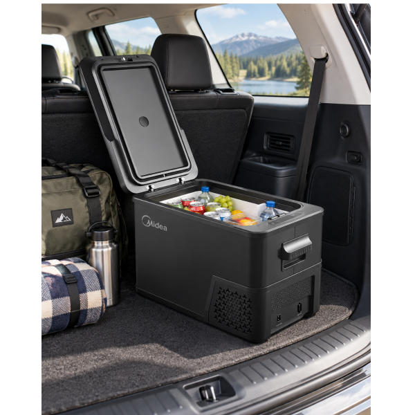 Car Refrigerator 27L Midea MERP27FGE30EU in car Kyriakos Elecrtric