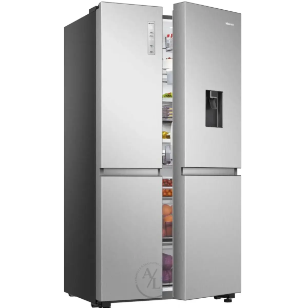 Hisense RS840N4WCE Side-by-Side Refrigerator 649L in Cyprus Inox Kyriakos Electric