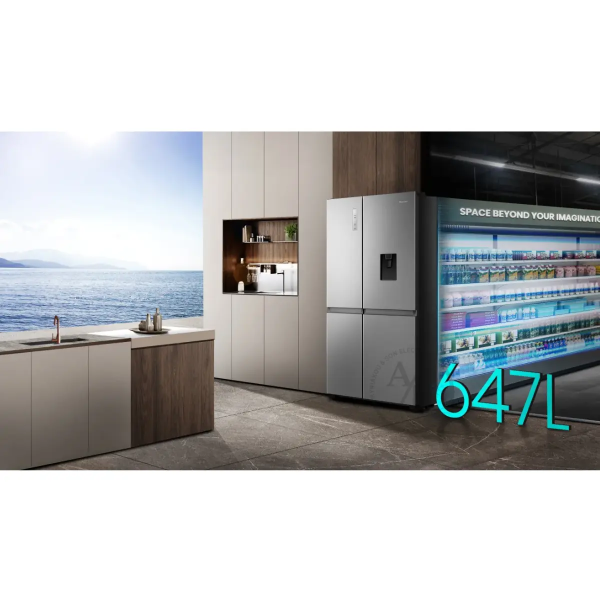 Hisense Side-by-Side No Frost Refrigerator in Modern Kitchen