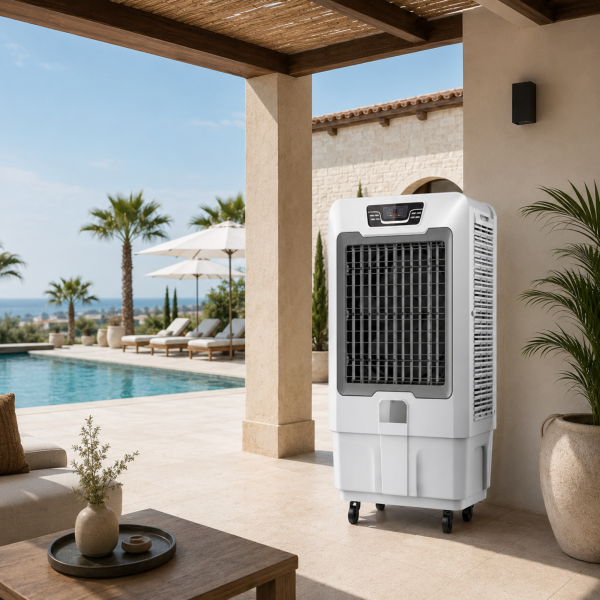 Ligmar FLS-L55GY 80L industrial air cooler for swimming pool in Cyprus