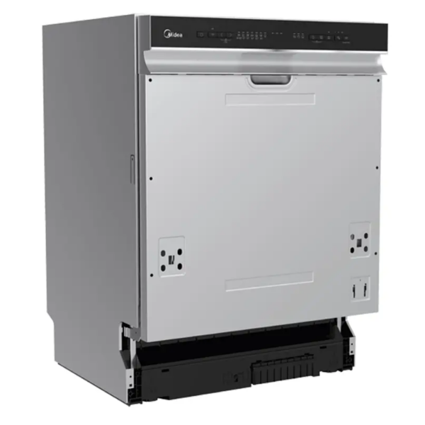 Midea MDWES1433DB-W semi built-in dishwasher inox front panel