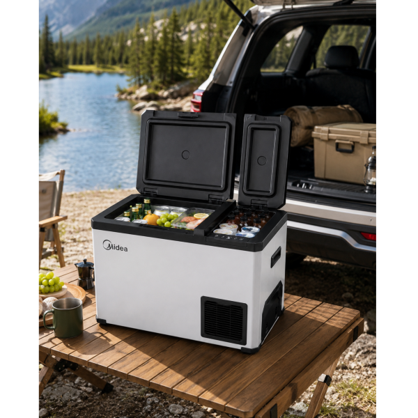Midea MERP43FGE46EU portable camping fridge freezer
