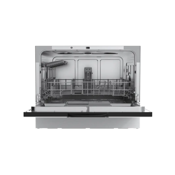 Midea MTD55S400W-CYP compact dishwasher open door interior