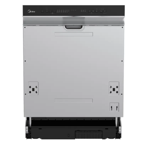 Midea Semi Integrated Dishwasher 14 Place Settings WiFi MDWES1433DB-W front view