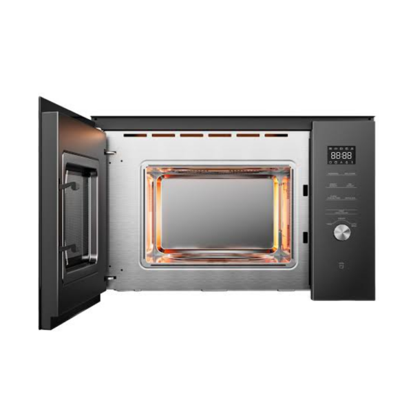 Midea TG925E3BK built-in microwave 25L with grill black open door